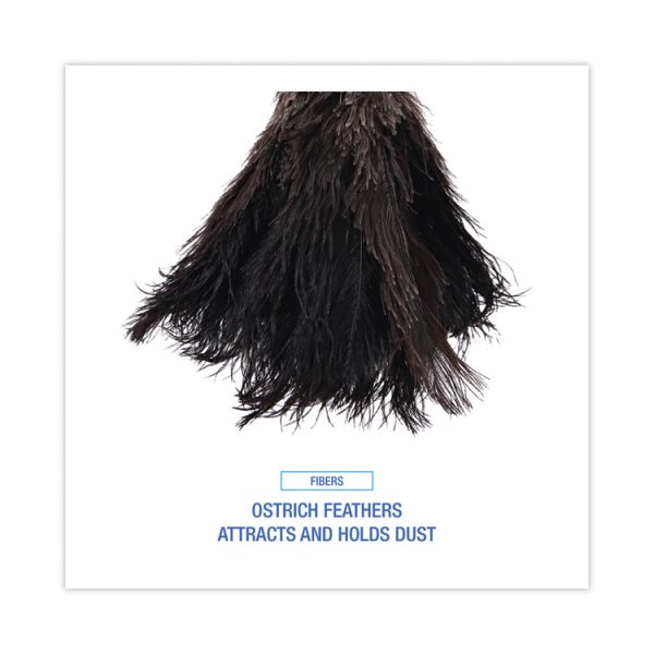 Professional Ostrich Feather Duster, 10" Handle - Image 4