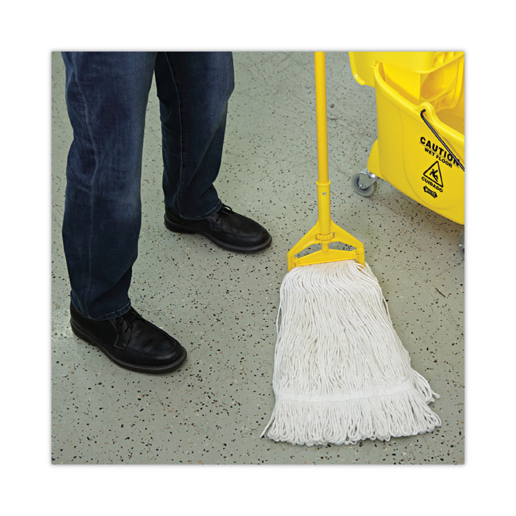 Premium Cut-End Wet Mop Heads, Cotton, 16oz, White, 12/carton - Image 5