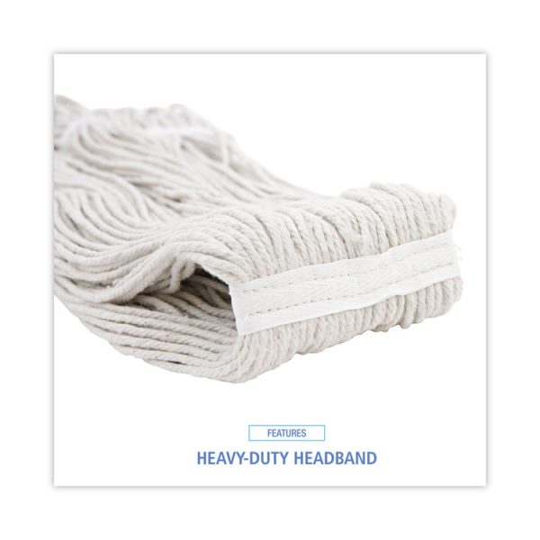 Premium Cut-End Wet Mop Heads, Rayon, 16oz, White, 12/carton - Image 6