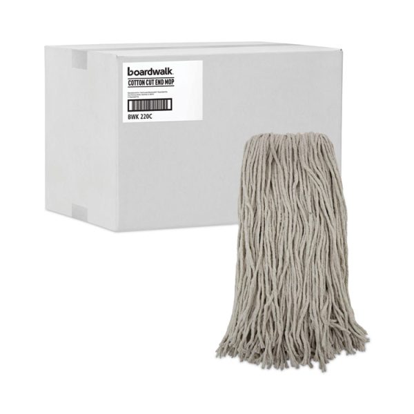 Premium Cut-End Wet Mop Heads, Cotton, 20oz, White, 12/carton - Image 9