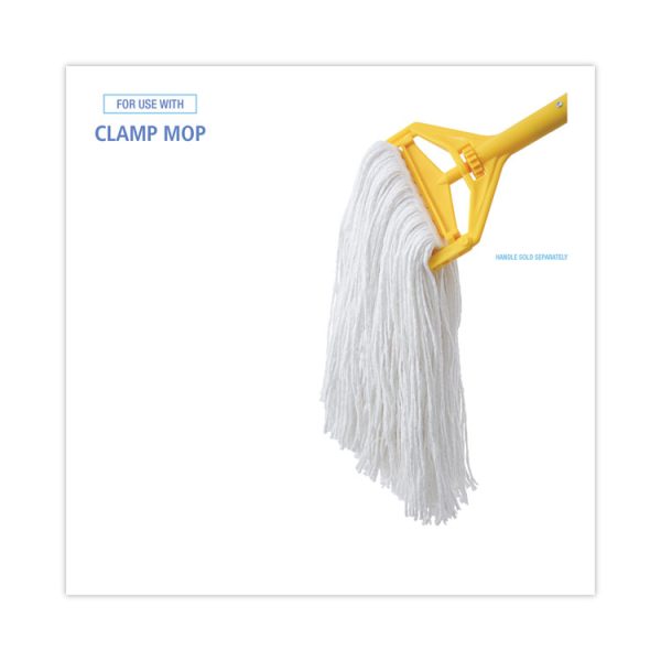 Premium Cut-End Wet Mop Heads, Rayon, 20oz, White, 12/carton - Image 3