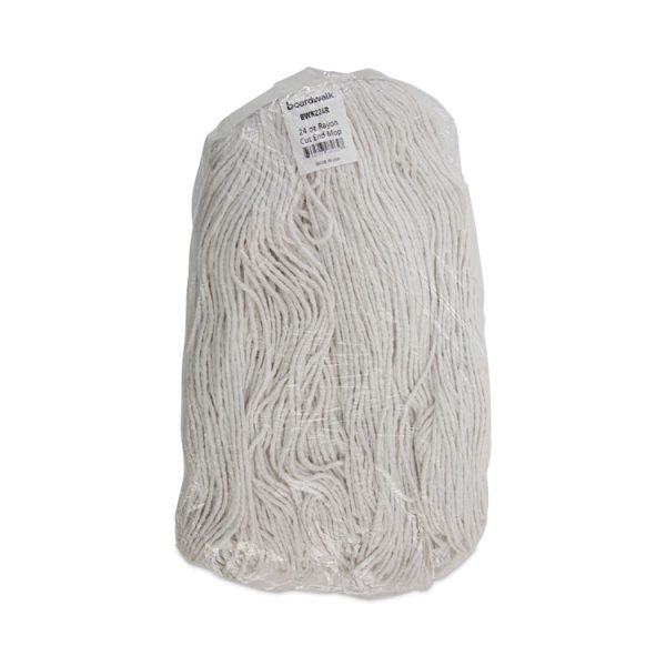 Premium Cut-End Wet Mop Heads, Rayon, 24oz, White, 12/carton - Image 7