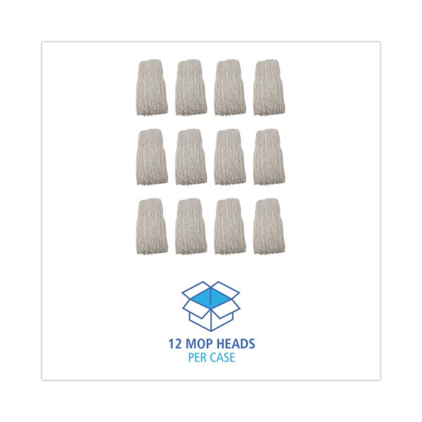 Premium Cut-End Wet Mop Heads, Rayon, 24oz, White, 12/carton - Image 8