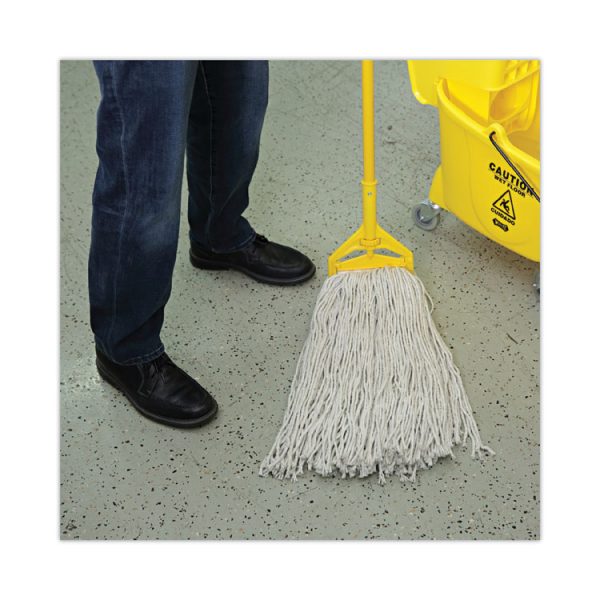 Mop Head, Premium Standard Head, Cotton Fiber, 32oz, White, 12/carton - Image 5