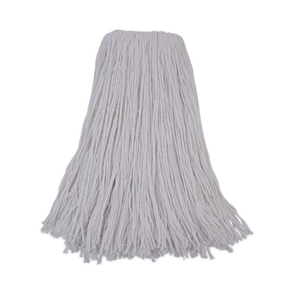 Mop Head, Premium Standard Head, Rayon Fiber, 32oz, White, 12/carton