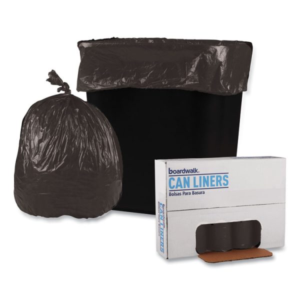 Low-Density Waste Can Liners, 10 gal, 0.35 mil, 24" x 23", Black, 50 Bags/Roll, 10 Rolls/Carton - Image 4