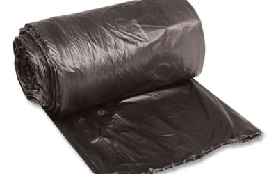 Low-Density Waste Can Liners, 16 gal, 0.35 mil, 24″ x 32″, Black, 50 Bags/Roll, 10 Rolls/Carton