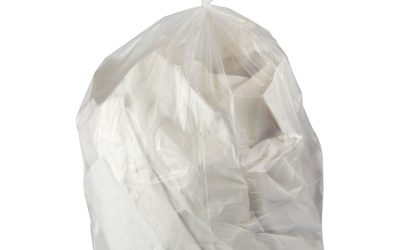 Linear Low Density Can Liners, 23 gal, 0.9 mil, 28 x 45, Clear, 25 Bags/Roll, 8 Rolls/Carton