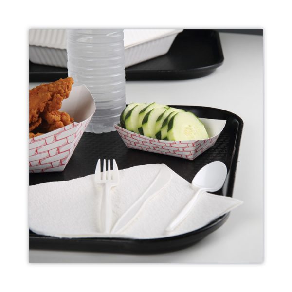 Paper Food Baskets, 0.25 lb Capacity, 2.69 x 4 x 1.05, Red/White, 1,000/Carton - Image 4