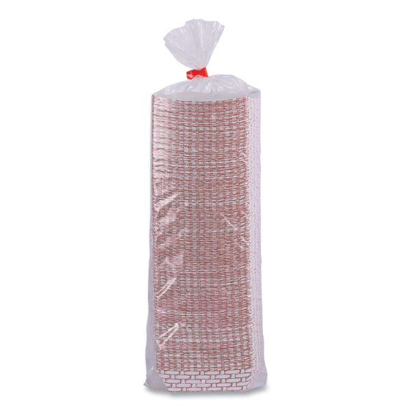 Paper Food Baskets, 6 oz Capacity, 3.78 x 4.3 x 1.08, Red/White, 1,000/Carton - Image 7