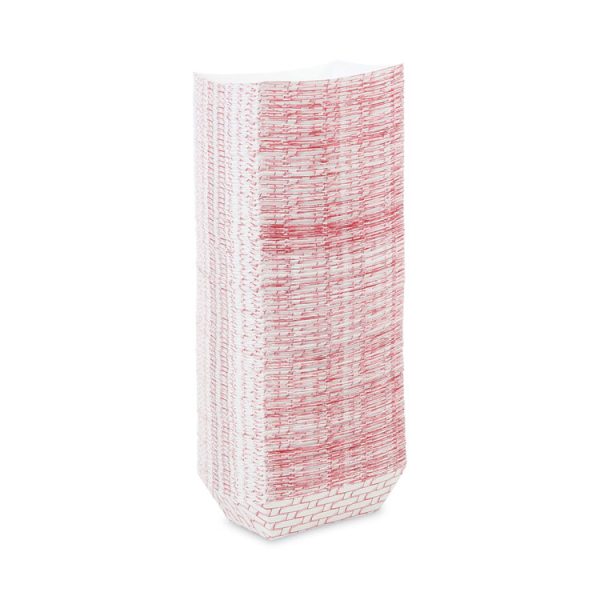 Paper Food Baskets, 1 Lb Capacity, Red/white, 1,000/carton - Image 6