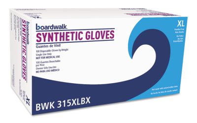 Powder-Free Synthetic Vinyl Gloves, X-Large, Cream, 4 mil, 1,000/Carton