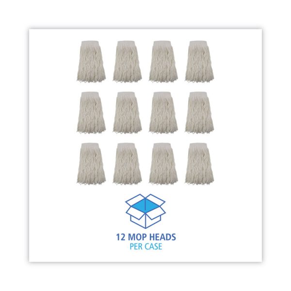 Mop Head, Premium Saddleback Head, Rayon Fiber, 24-Oz., White, 12/carton - Image 8