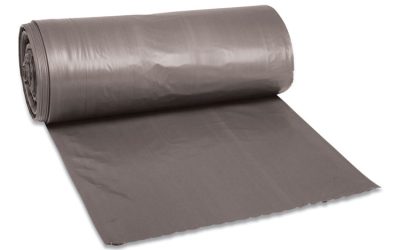 Low-Density Waste Can Liners, 33 gal, 1.1 mil, 33″ x 39″, Gray, 25 Bags/Roll, 4 Rolls/Carton