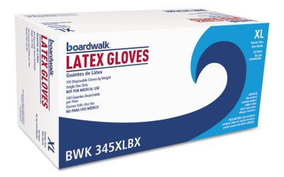 General-Purpose Latex Gloves, Natural, X-Large, Powder-Free, 4.4 mil, 1,000/Carton