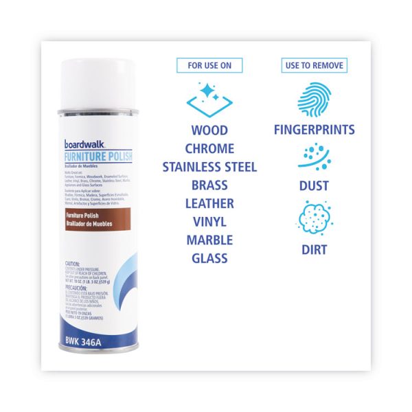 Furniture Polish, Lemon, 19 Oz Aerosol Spray, 12/carton - Image 4