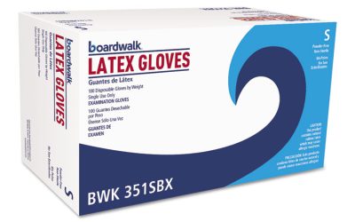 Powder-Free Latex Exam Gloves, Small, Natural, 4 4/5 mil, 1,000/Carton