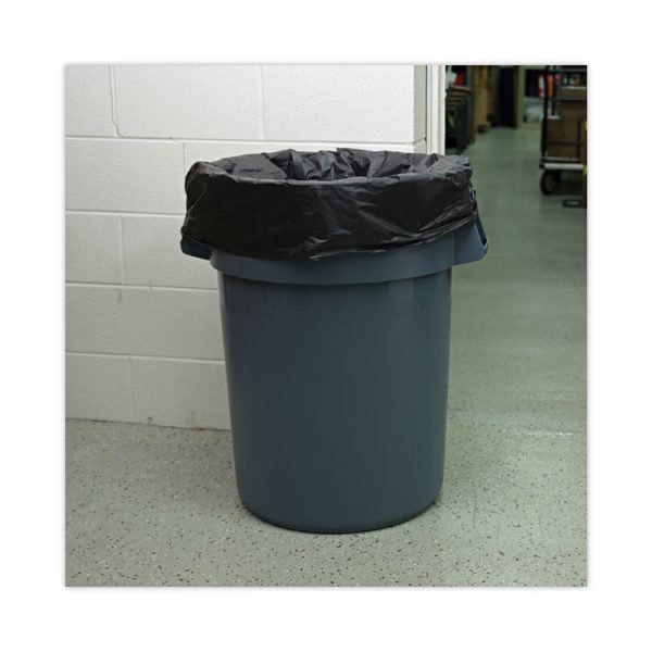 High-Density Can Liners, 60 gal, 14 mic, 38" x 58", Black, 25 Bags/Roll, 8 Rolls/Carton - Image 5