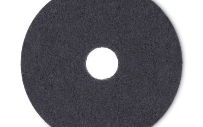 Stripping Floor Pads, 16″ Diameter, Black, 5/carton