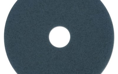 Scrubbing Floor Pads, 16″ Diameter, Blue, 5/carton