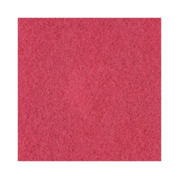 Buffing Floor Pads, 16" Diameter, Red, 5/carton - Image 6