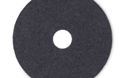 Stripping Floor Pads, 17″ Diameter, Black, 5/carton