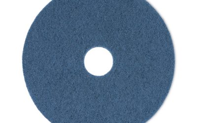 Scrubbing Floor Pads, 17″ Diameter, Blue, 5/carton