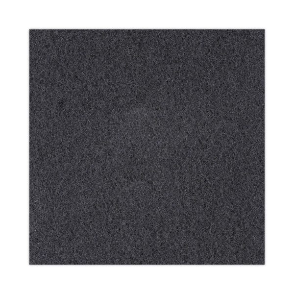 High Performance Stripping Floor Pads, 17" Diameter, Black, 5/carton - Image 6
