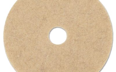 Natural Hog Hair Burnishing Floor Pads, 17″ Diameter, Tan, 5/carton