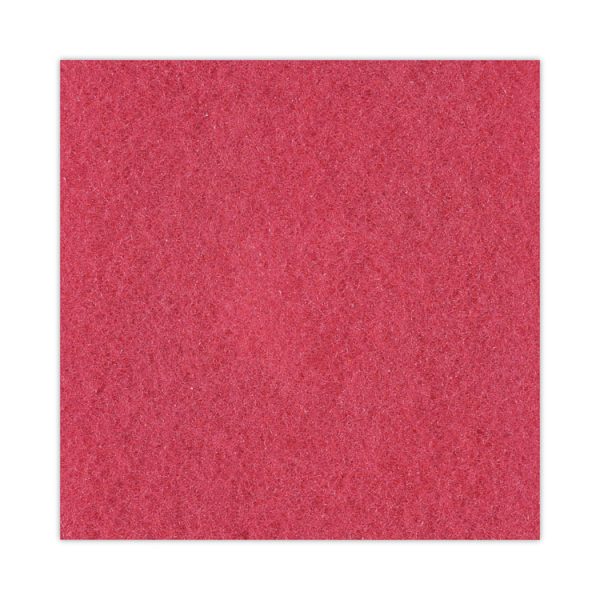 Buffing Floor Pads, 17" Diameter, Red, 5/carton - Image 6