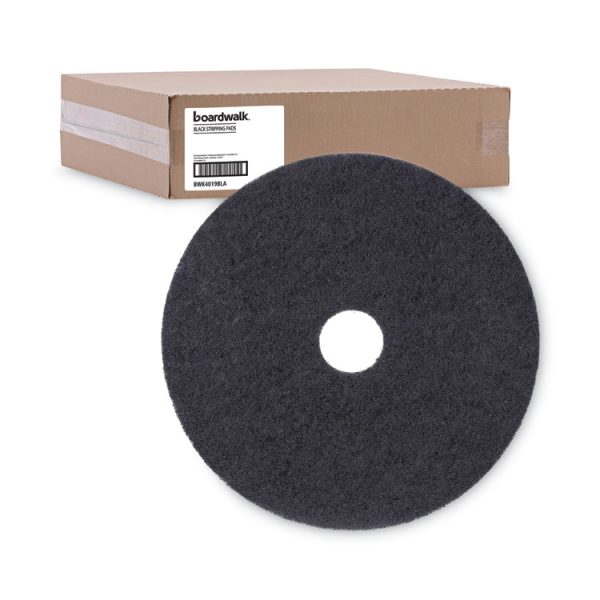 Stripping Floor Pads, 19" Diameter, Black, 5/carton - Image 5