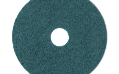 Heavy-Duty Scrubbing Floor Pads, 19″ Diameter, Green, 5/carton