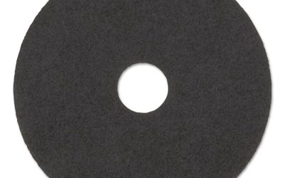 High Performance Stripping Floor Pads, 19″ Diameter, Black, 5/carton