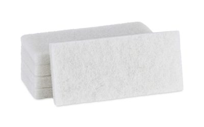 Light Duty Scour Pad, 4.63 x 10, White, 20/Carton