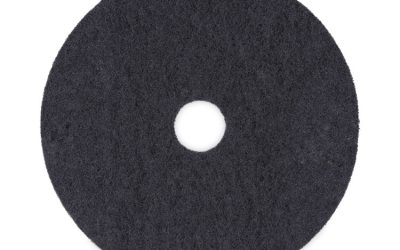 Stripping Floor Pads, 20″ Diameter, Black, 5/carton