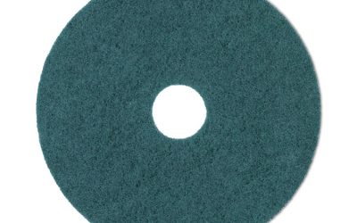 Heavy-Duty Scrubbing Floor Pads, 20″ Diameter, Green, 5/carton