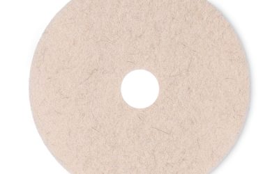 Natural Hog Hair Burnishing Floor Pads, 20″ Diameter, Tan, 5/carton