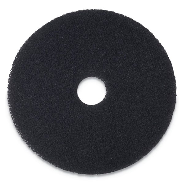 Stripping Floor Pads, 21" Diameter, Black, 5/carton