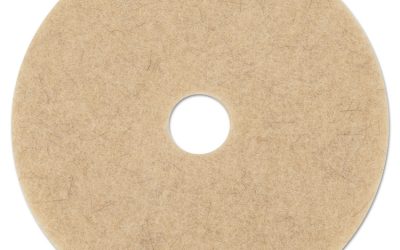 Natural Hog Hair Burnishing Floor Pads, 21″ Diameter, Tan, 5/carton