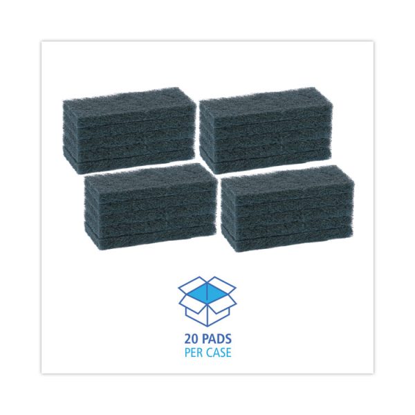 Medium-Duty Scour Pad, 10 X 4.63, Blue, 20/carton - Image 3