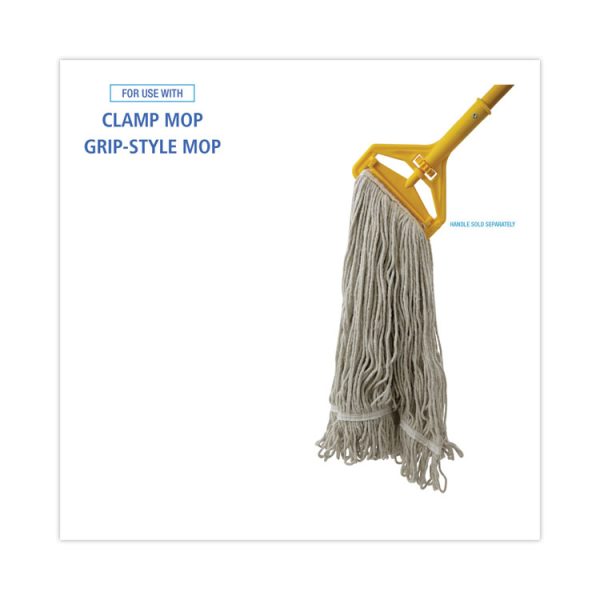 Mop Head, Loop Web/tailband, Value Standard, Cotton, No. 32, White, 12/carton - Image 3