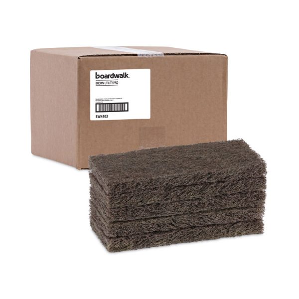Heavy-Duty Scour Pad, 4.63 X 10, Brown, 20/carton - Image 6