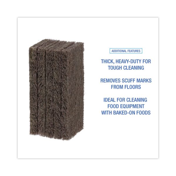 Heavy-Duty Scour Pad, 4.63 X 10, Brown, 20/carton - Image 4