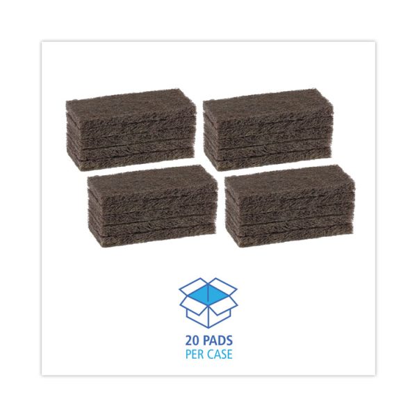 Heavy-Duty Scour Pad, 4.63 X 10, Brown, 20/carton - Image 3