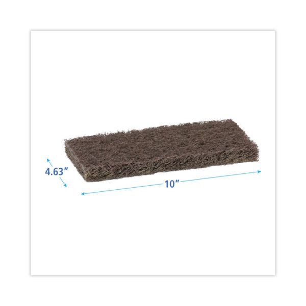 Heavy-Duty Scour Pad, 4.63 X 10, Brown, 20/carton - Image 2