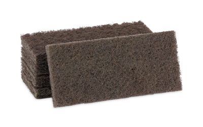 Heavy-Duty Scour Pad, 4.63 X 10, Brown, 20/carton