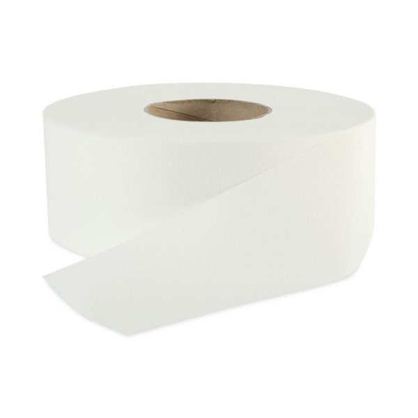 Jumbo Roll Bathroom Tissue, Septic Safe, 2-Ply, White, 3.2" X 525 Ft, 12 Rolls/carton