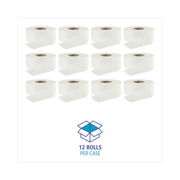 Jumbo Roll Bathroom Tissue, Septic Safe, 2-Ply, White, 3.2" X 525 Ft, 12 Rolls/carton - Image 3