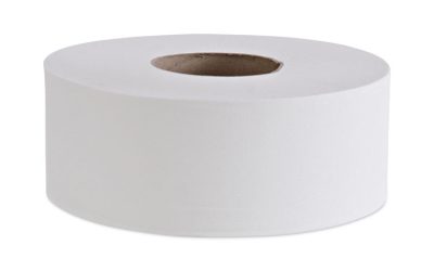 Jumbo Roll Bathroom Tissue, Septic Safe, 2-Ply, White, 3.4″ x 1,000 ft, 12 Rolls/Carton