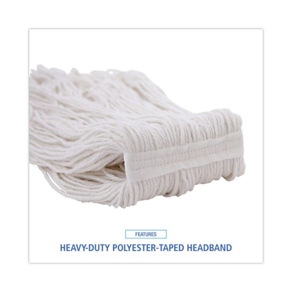 Pro Loop Web/tailband Wet Mop Head, Rayon, 24oz, White, 12/carton - Image 6